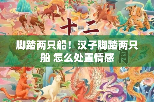 脚踏两只船！汉子脚踏两只船 怎么处置情感