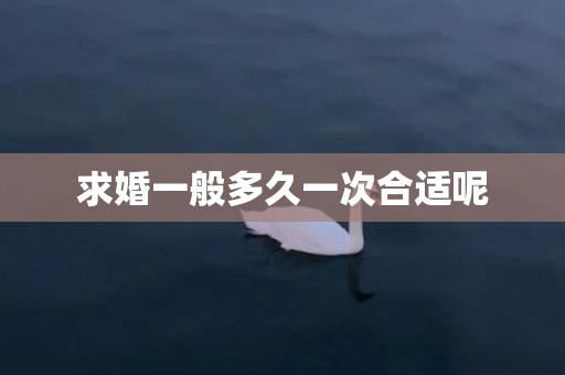 求婚一般多久一次合适呢