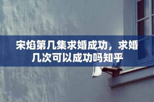 宋焰第几集求婚成功，求婚几次可以成功吗知乎
