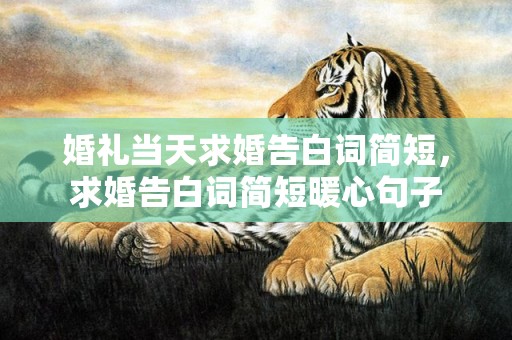 婚礼当天求婚告白词简短，求婚告白词简短暖心句子