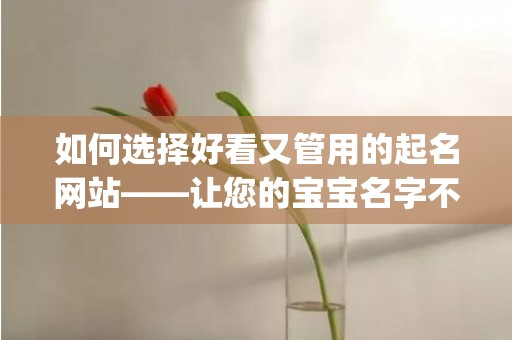 如何选择好看又管用的起名网站——让您的宝宝名字不只是一个字(如何选择眼镜好看)