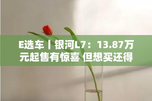 E选车丨银河L7：13.87万元起售有惊喜 但想买还得看顶配版
