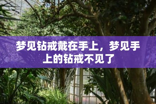 梦见钻戒戴在手上，梦见手上的钻戒不见了