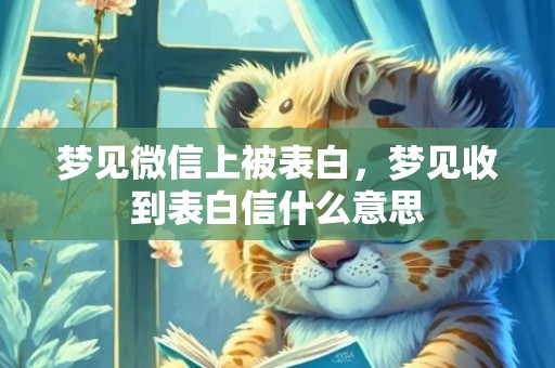 梦见微信上被表白，梦见收到表白信什么意思