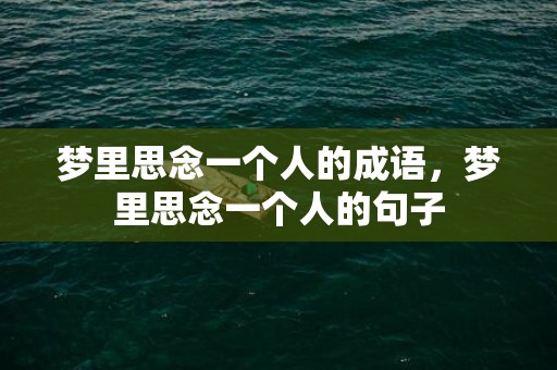 梦里思念一个人的成语，梦里思念一个人的句子