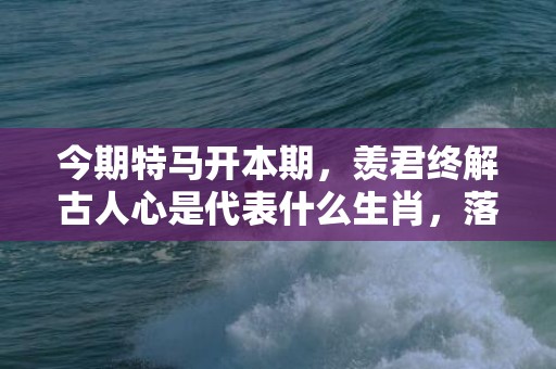 今期特马开本期，羡君终解古人心是代表什么生肖，落实词语解释