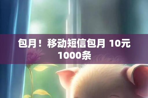 包月！移动短信包月 10元1000条