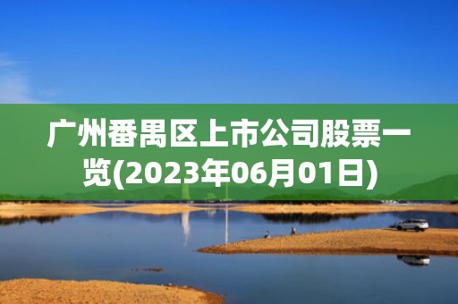 广州番禺区上市公司股票一览(2023年06月01日)
