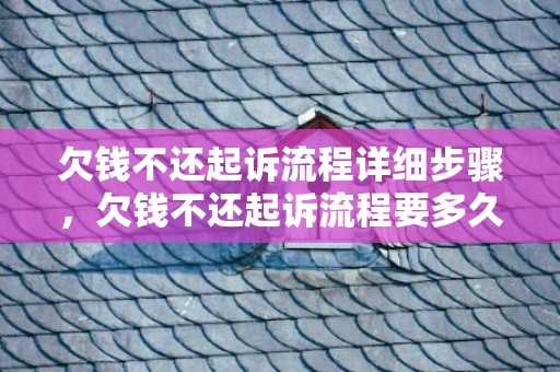 欠钱不还起诉流程详细步骤，欠钱不还起诉流程要多久