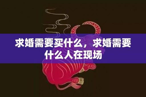 求婚需要买什么，求婚需要什么人在现场