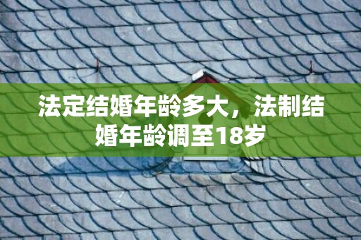 法定结婚年龄多大，法制结婚年龄调至18岁