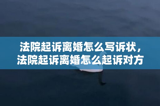 法院起诉离婚怎么写诉状，法院起诉离婚怎么起诉对方