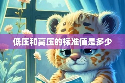 低压和高压的标准值是多少