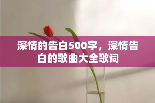 深情的告白500字，深情告白的歌曲大全歌词
