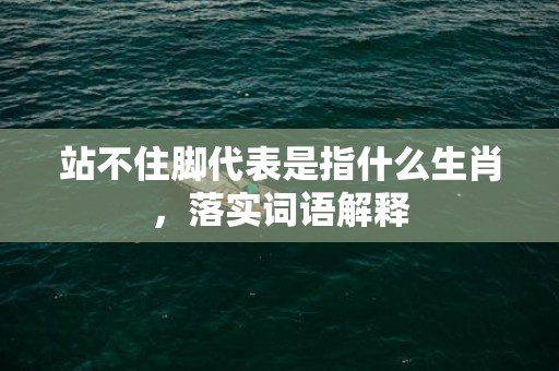 站不住脚代表是指什么生肖，落实词语解释