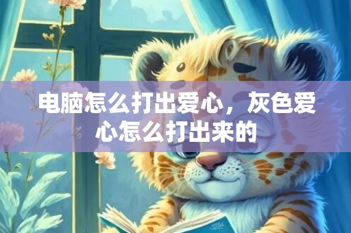 电脑怎么打出爱心，灰色爱心怎么打出来的