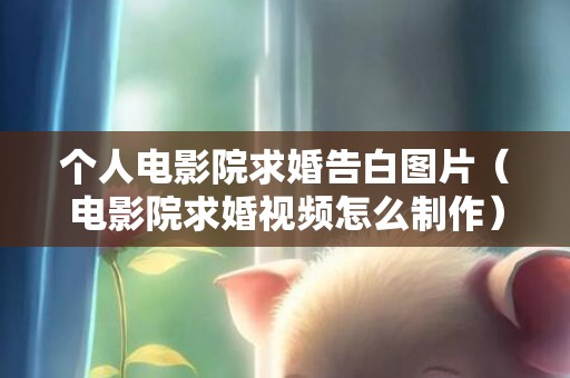 个人电影院求婚告白图片（电影院求婚视频怎么制作）