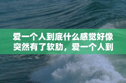 爱一个人到底什么感觉好像突然有了软肋，爱一个人到底什么样的