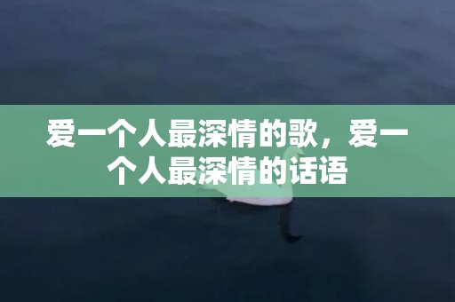 爱一个人最深情的歌，爱一个人最深情的话语