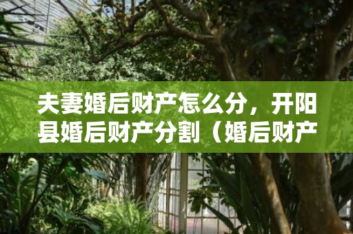 夫妻婚后财产怎么分，开阳县婚后财产分割（婚后财产分离）