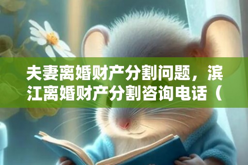 夫妻离婚财产分割问题，滨江离婚财产分割咨询电话（滨江区婚姻登记处电话）
