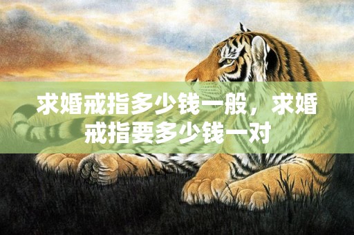 求婚戒指多少钱一般，求婚戒指要多少钱一对