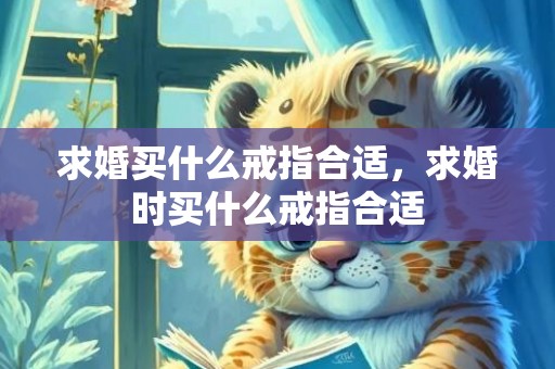 求婚买什么戒指合适，求婚时买什么戒指合适