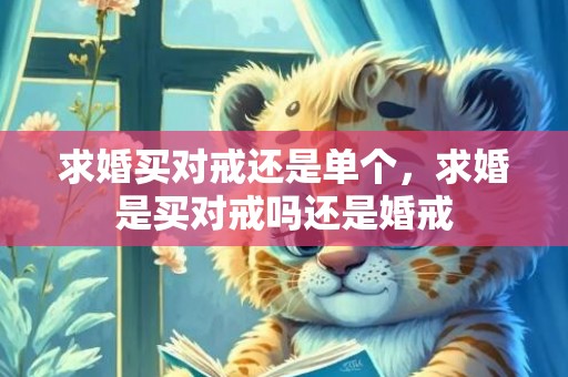 求婚买对戒还是单个，求婚是买对戒吗还是婚戒