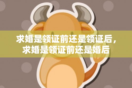 求婚是领证前还是领证后，求婚是领证前还是婚后