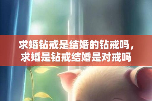 求婚钻戒是结婚的钻戒吗，求婚是钻戒结婚是对戒吗