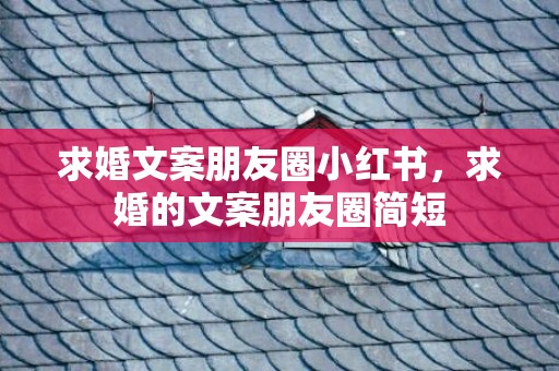 求婚文案朋友圈小红书，求婚的文案朋友圈简短