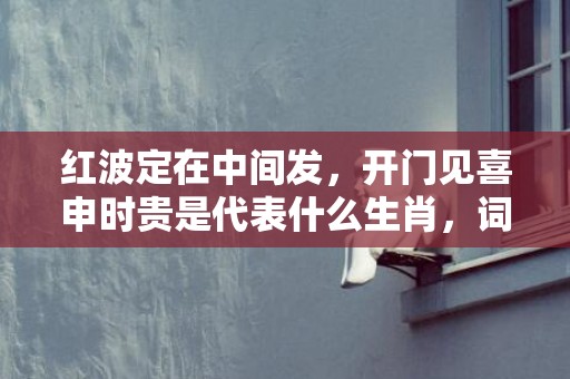 红波定在中间发，开门见喜申时贵是代表什么生肖，词语落实解释