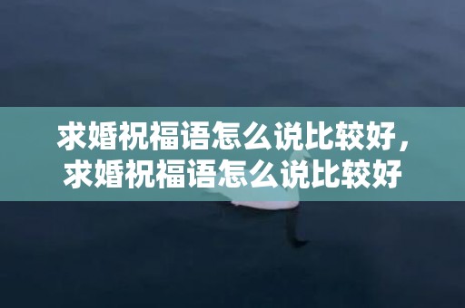 求婚祝福语怎么说比较好，求婚祝福语怎么说比较好