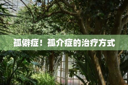 孤僻症！孤介症的治疗方式
