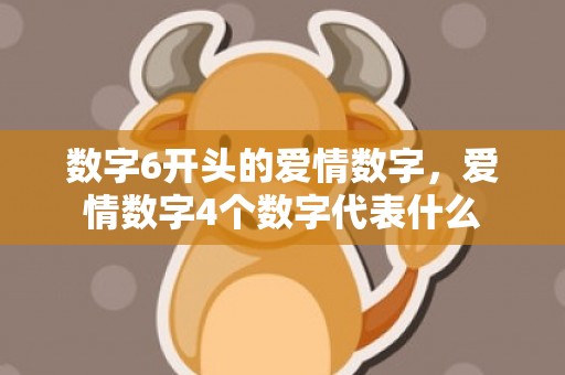 数字6开头的爱情数字，爱情数字4个数字代表什么
