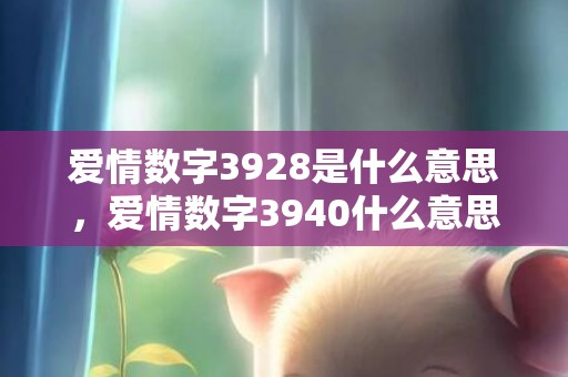 爱情数字3928是什么意思，爱情数字3940什么意思