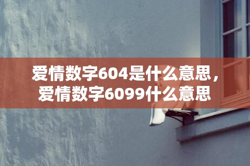 爱情数字604是什么意思，爱情数字6099什么意思