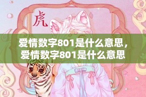 爱情数字801是什么意思，爱情数字801是什么意思