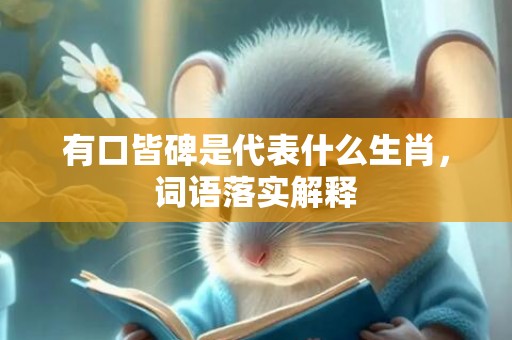 有口皆碑是代表什么生肖，词语落实解释