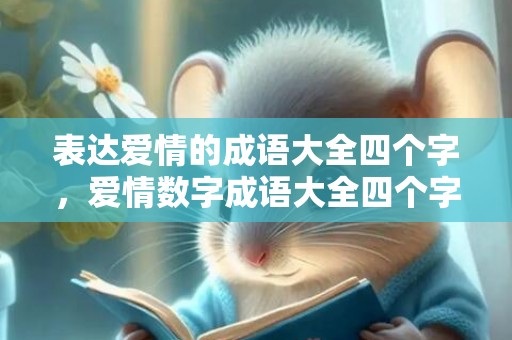 表达爱情的成语大全四个字，爱情数字成语大全四个字