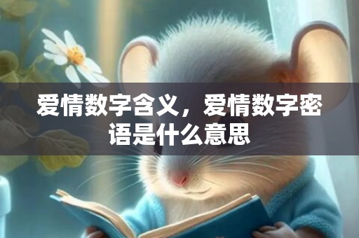爱情数字含义，爱情数字密语是什么意思