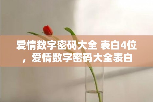 爱情数字密码大全 表白4位，爱情数字密码大全表白
