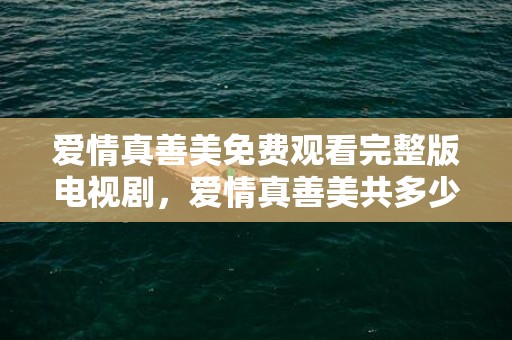 爱情真善美免费观看完整版电视剧，爱情真善美共多少集完结了