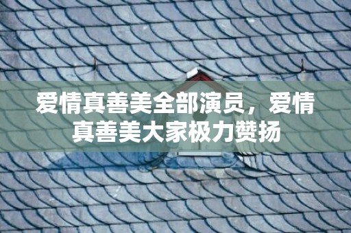 爱情真善美全部演员，爱情真善美大家极力赞扬