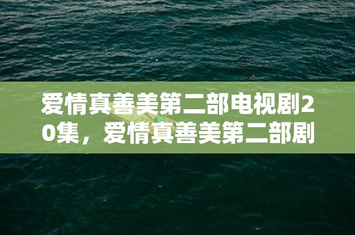 爱情真善美第二部电视剧20集，爱情真善美第二部剧情37集