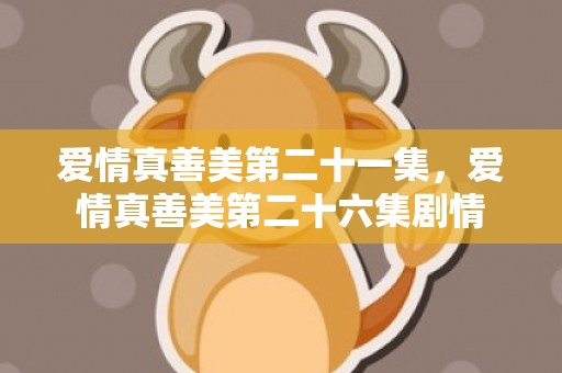 爱情真善美第二十一集，爱情真善美第二十六集剧情