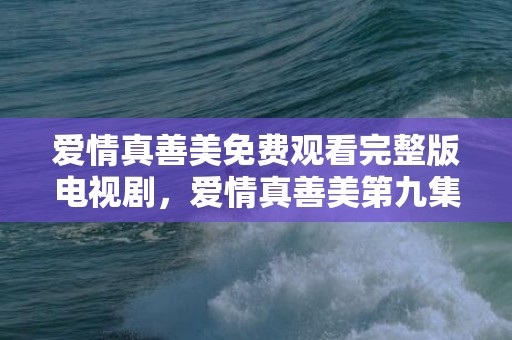 爱情真善美免费观看完整版电视剧，爱情真善美第九集剧情介绍