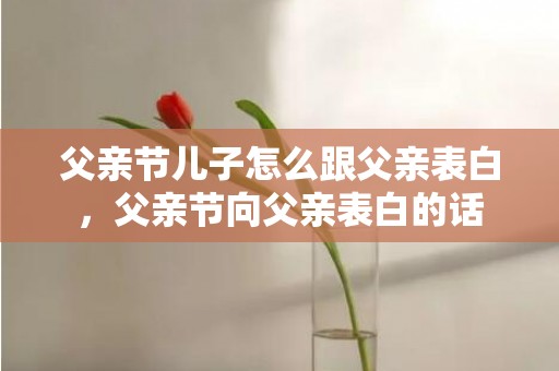 父亲节儿子怎么跟父亲表白，父亲节向父亲表白的话