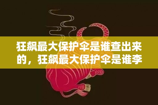 狂飙最大保护伞是谁查出来的，狂飙最大保护伞是谁李