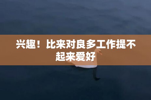 兴趣！比来对良多工作提不起来爱好